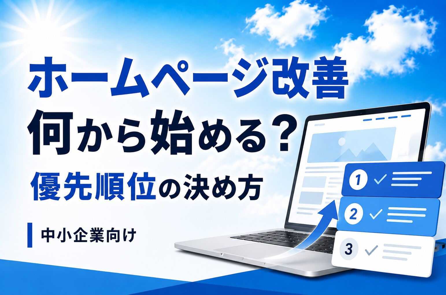 中小企業のホームページ改善は何から始めるべき？